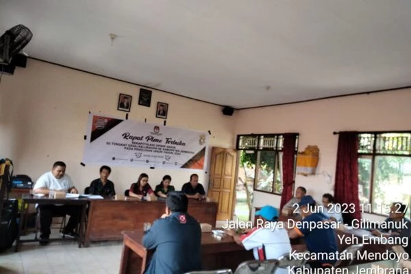 Rapat Pleno Terbuka Daftar Pemilih Sementara Hasil Perbaikan (DPSHP) Pemilu 2024 Kec. Mendoyo